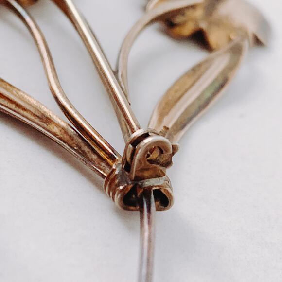 VTG Signed Jaykel Sterling Silver Floral Brooch & Earrings Set, 1940s 1950s MCM - Picture 9 of 16